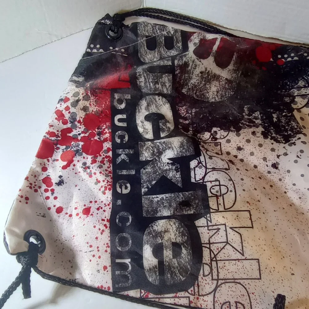 BKE Buckle Graffiti Design Drawstring Bag - Picture 3 of 10